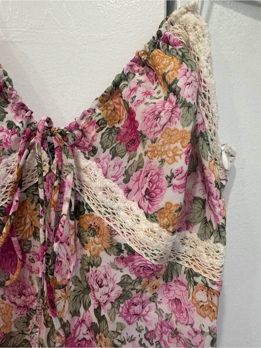 Princess Polly floral Maxi Slip spaghetti strap Dress Lace Trim Sz XS NWOT - Picture 12 of 14